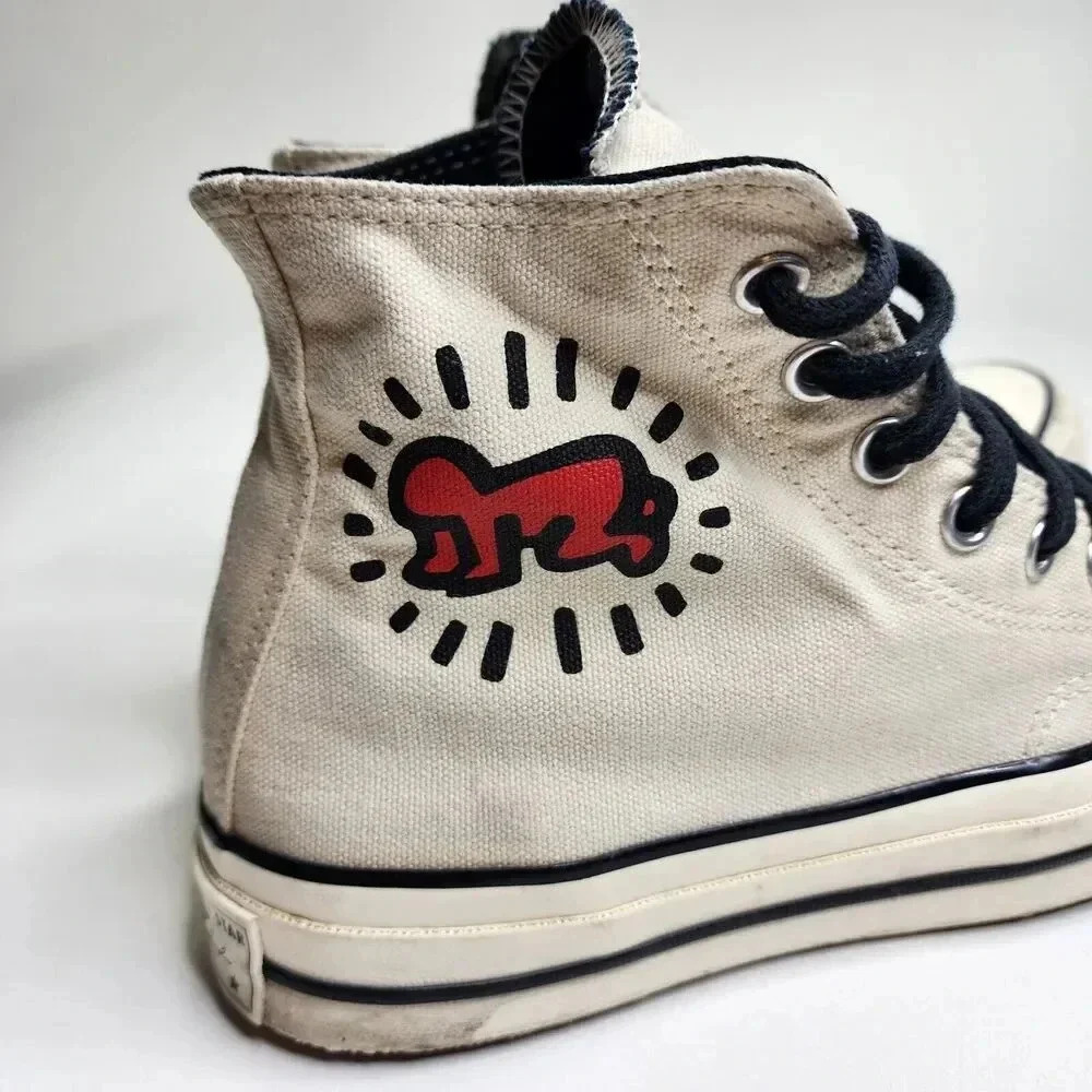 Converse x Keith Haring Radiant Baby Hi Top Shoes Sneakers Women's 8.5 Men's 6.5 - Picture 3 of 13